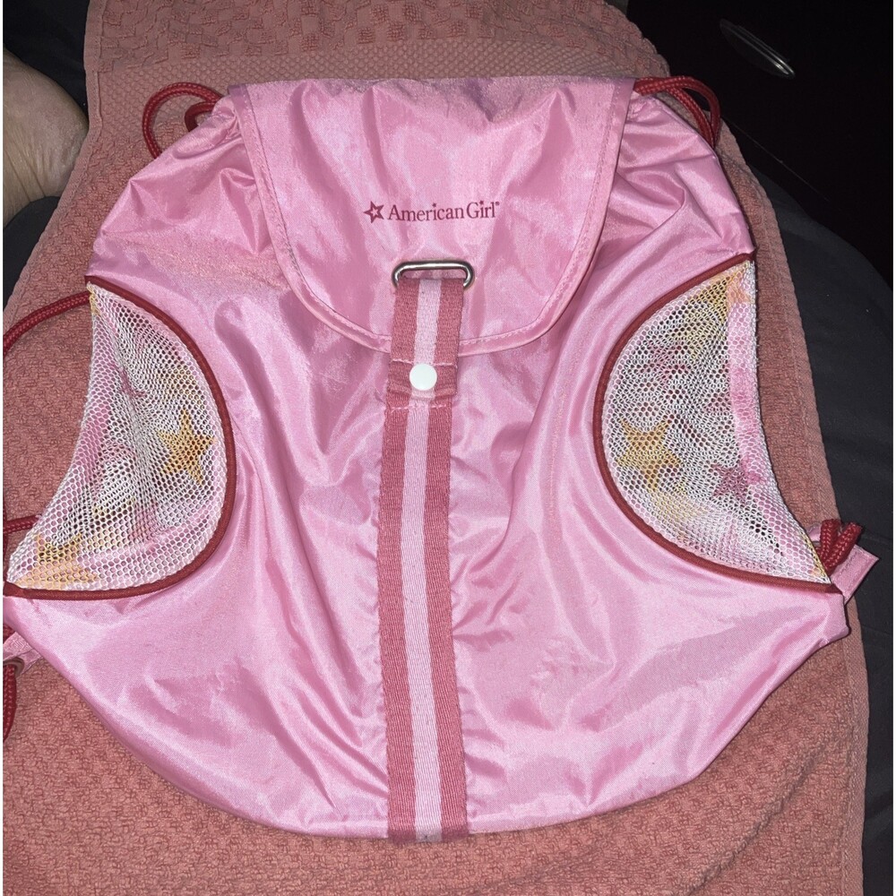 American Girl Backpack Doll Carrier Pink Stars Retired